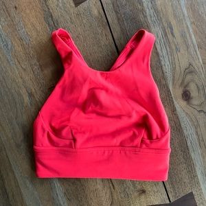 lululemon Wunder Train Long-Line Bra - Size 4, Dark Red